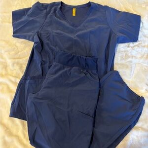 Navy Blue Scrub Set